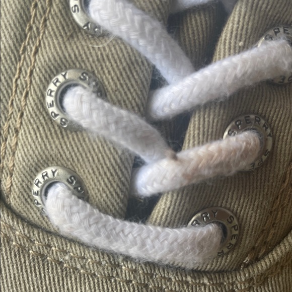 SPERRY Men's Canvas Boat Shoes - Olive Tan SZ 8.5 - Picture 3 of 10